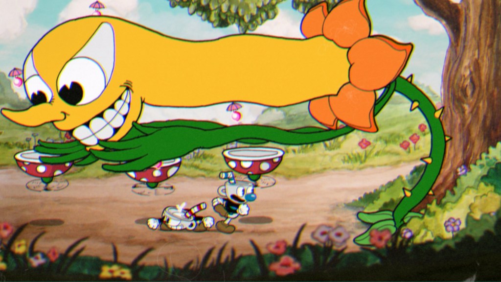 Cuphead, like being sucked into a 1930s cartoon and FIGHTING FOR YOUR LIFE.